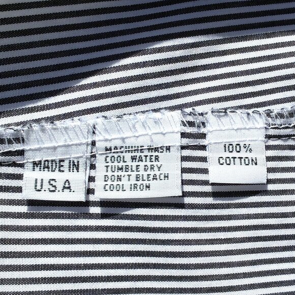 Women’s PLANET 100% Cotton Pinstriped Button Up Shirt, Black/White OS - Picture 13 of 14